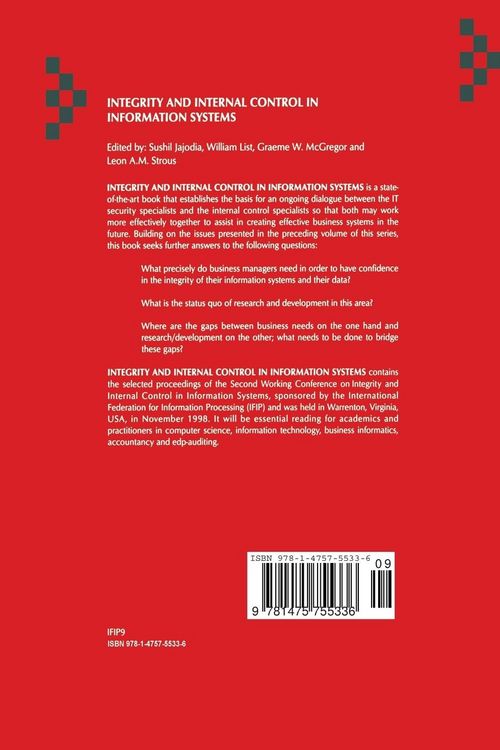 Produktbild: Integrity and Internal Control in Information Systems