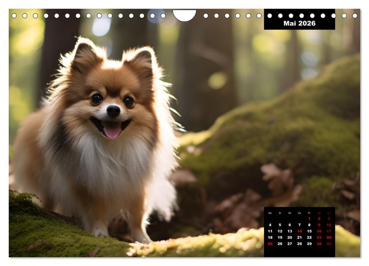 Produktbild: Zwergspitze - kleine Hunde, gro&szlig;e Pers&ouml;nlichkeiten (Wandkalender 2026 DIN A4 quer), CALVENDO Monatskalender