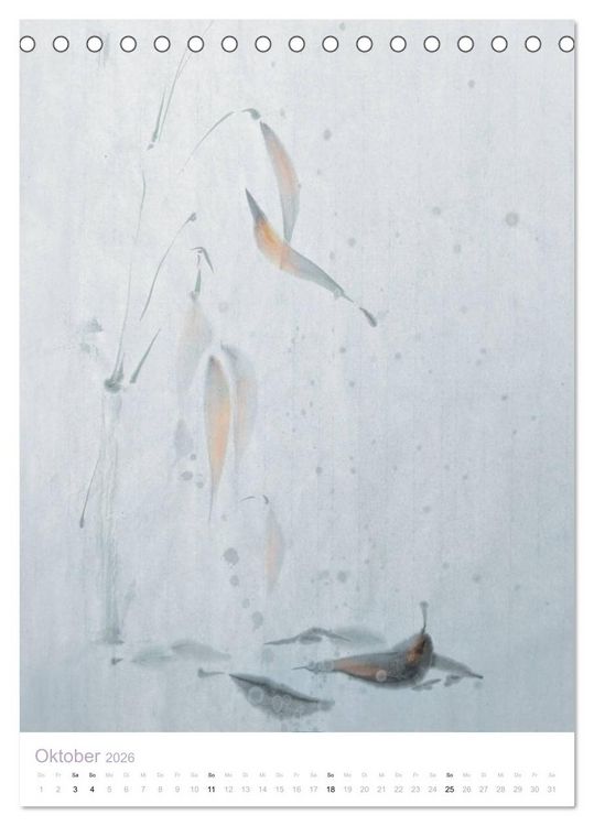 Produktbild: Jahreszeiten in Stil japanischer Malerei - Kunst (Tischkalender 2026 DIN A5 hoch), CALVENDO Monatskalender