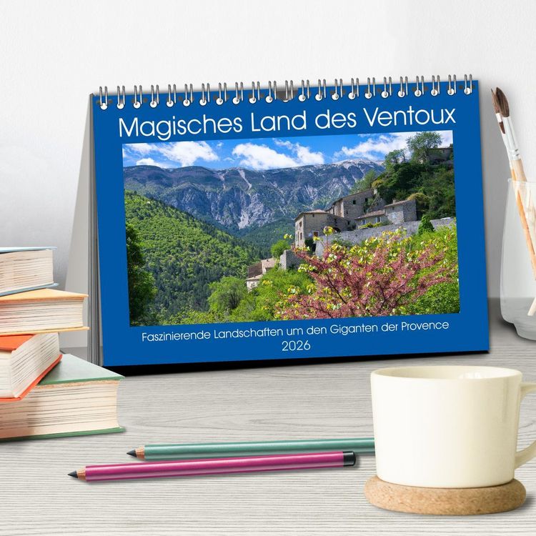 Produktbild: Magisches Land des Ventoux (Tischkalender 2026 DIN A5 quer), CALVENDO Monatskalender