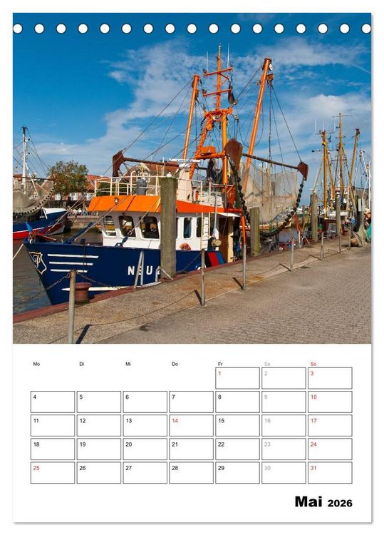 Produktbild: Neuharlingersiel Hafenromantik / Planer (Tischkalender 2026 DIN A5 hoch), CALVENDO Monatskalender
