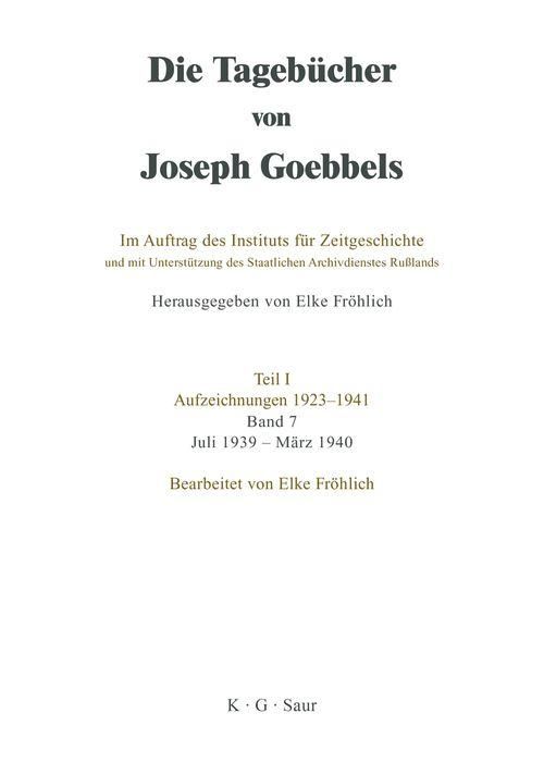 Produktbild: Juli 1939 - M&auml;rz 1940