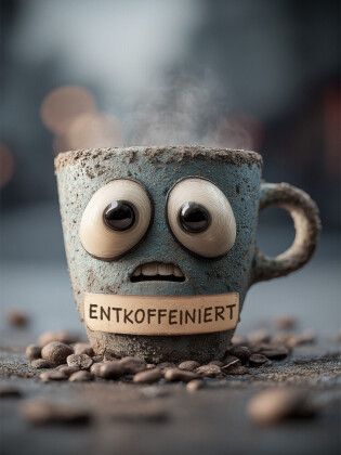 Produktbild: CALVENDO Puzzle Entkoffeinierter Kaffee mit Panikblick - Lustiges Motiv f&uuml;r Koffeinfreunde | 1000 Teile Lege-Gr&ouml;&szlig;e 64x48cm Foto-Puzzle f&uuml;r gl&uuml;ckliche Stunden