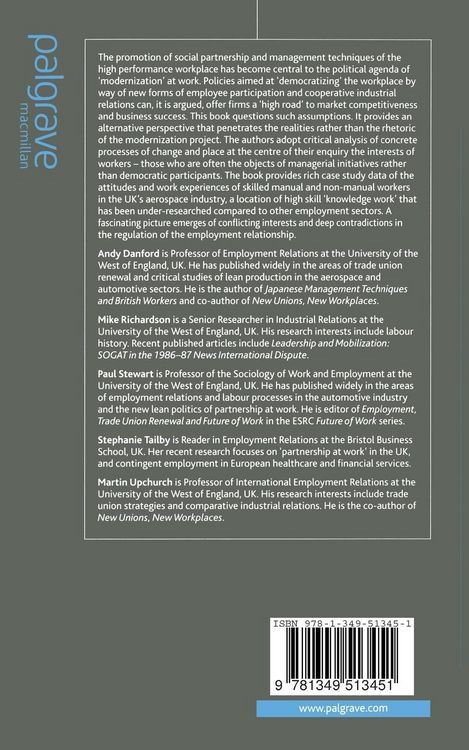 Produktbild: Partnership and the High Performance Workplace
