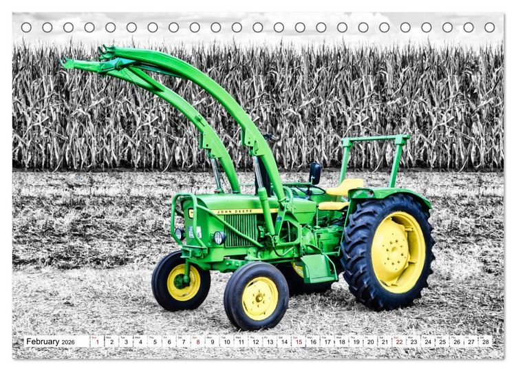 Produktbild: Tractors from past times (Desk Calendar 2026 DIN A5 landscape), CALVENDO 12 Month DeskCalendar