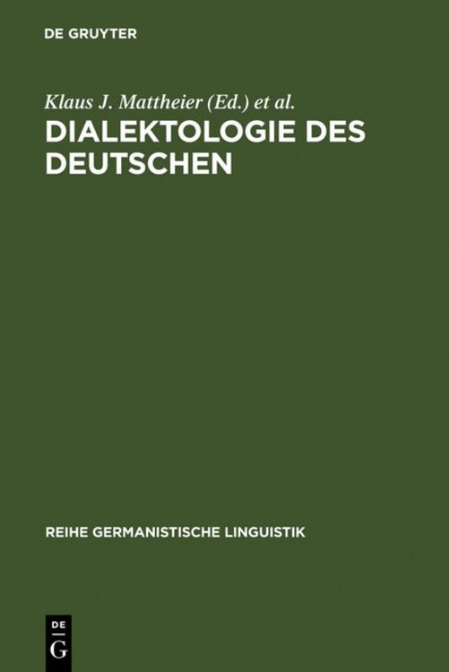 Produktbild: Dialektologie des Deutschen