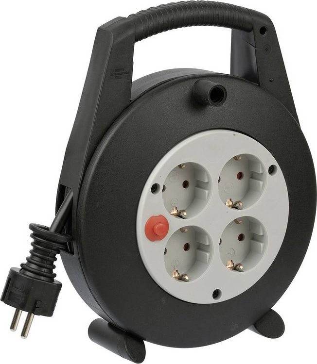 Produktbild: Brennenstuhl 1092200 Kabeltrommel 5.00m Schwarz Schutzkontakt-Stecker