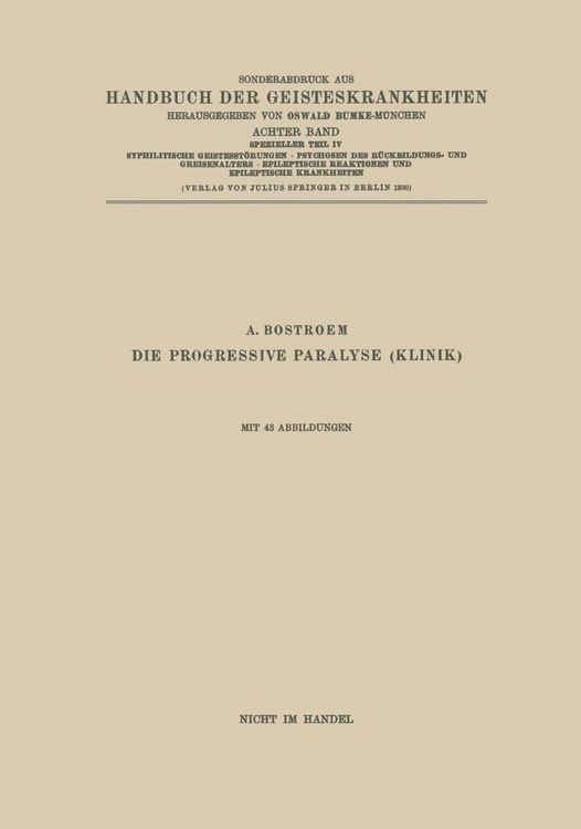 Produktbild: Syphilitische Geistesst&ouml;rungen &middot; Psychosen des R&uuml;ckbildungs- und Greisenalters &middot; Epileptische Reaktionen und Epileptische Krankheiten
