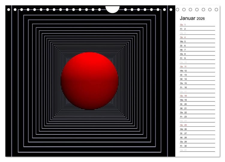 Produktbild: Mit Geometrie durch das Jahr (Wandkalender 2026 DIN A4 quer), CALVENDO Monatskalender
