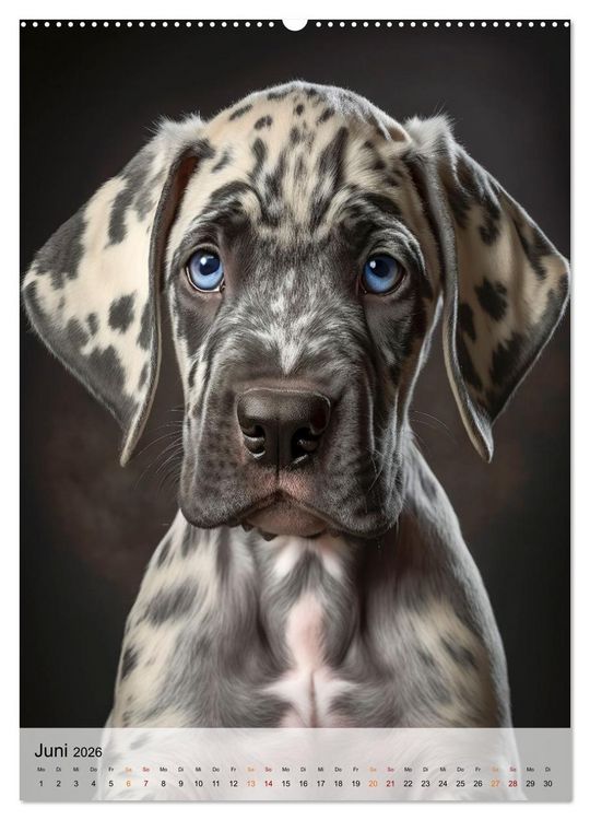 Produktbild: Deutsche Dogge - freundlicher Riese (hochwertiger Premium Wandkalender 2026 DIN A2 hoch), Kunstdruck in Hochglanz