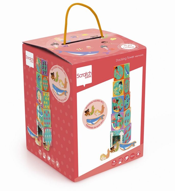 Produktbild: SCRATCH - Stapelspiel Pyramide Ozean