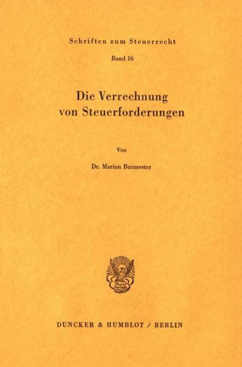 Produktbild: Die Verrechnung von Steuerforderungen.