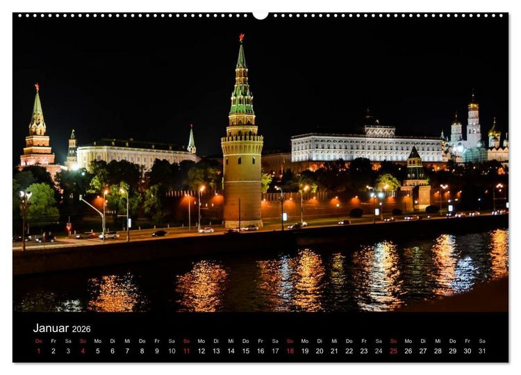 Produktbild: Moskau - Moscow (hochwertiger Premium Wandkalender 2026 DIN A2 quer), Kunstdruck in Hochglanz
