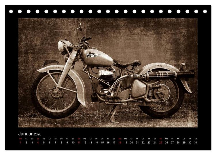Produktbild: Motorrad Oldtimer (Tischkalender 2026 DIN A5 quer), CALVENDO Monatskalender