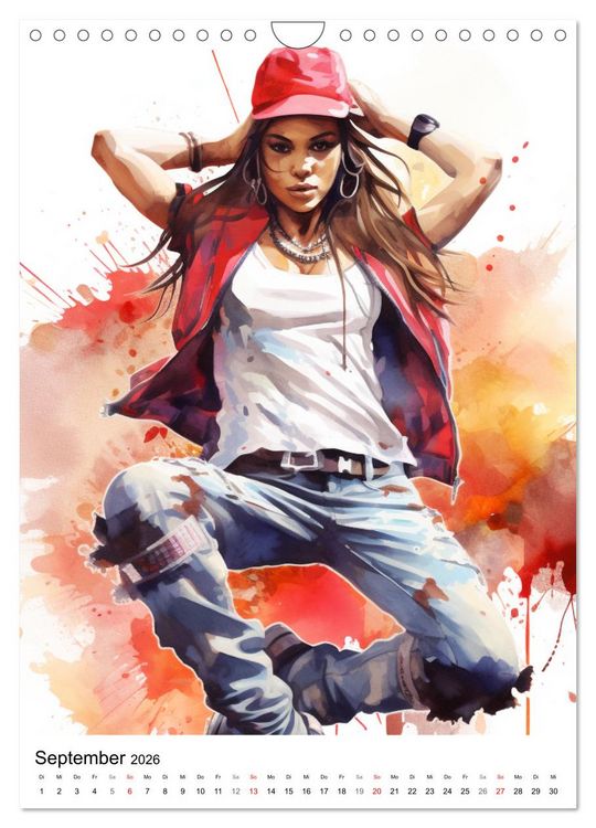 Produktbild: Hip Hop Girls. Rhythmic Expressions (Wandkalender 2026 DIN A4 hoch), CALVENDO Monatskalender