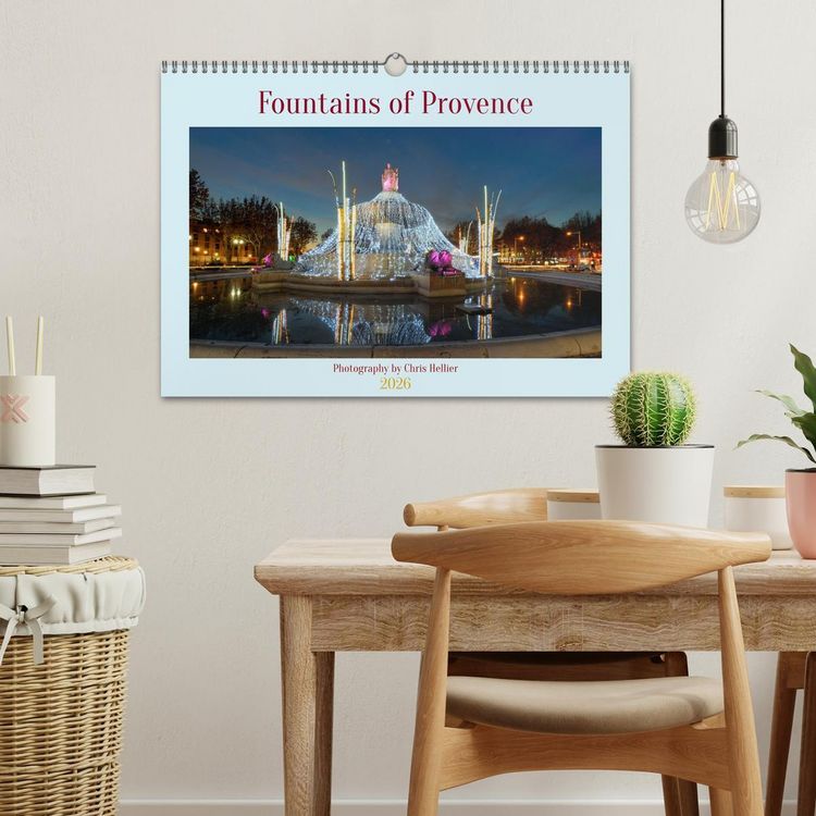 Produktbild: Fountains of Provence (Wall Calendar 2026 DIN A3 landscape), CALVENDO 12 Month Wall Calendar