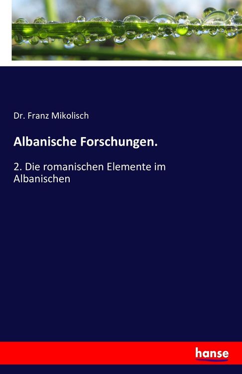 Produktbild: Albanische Forschungen.