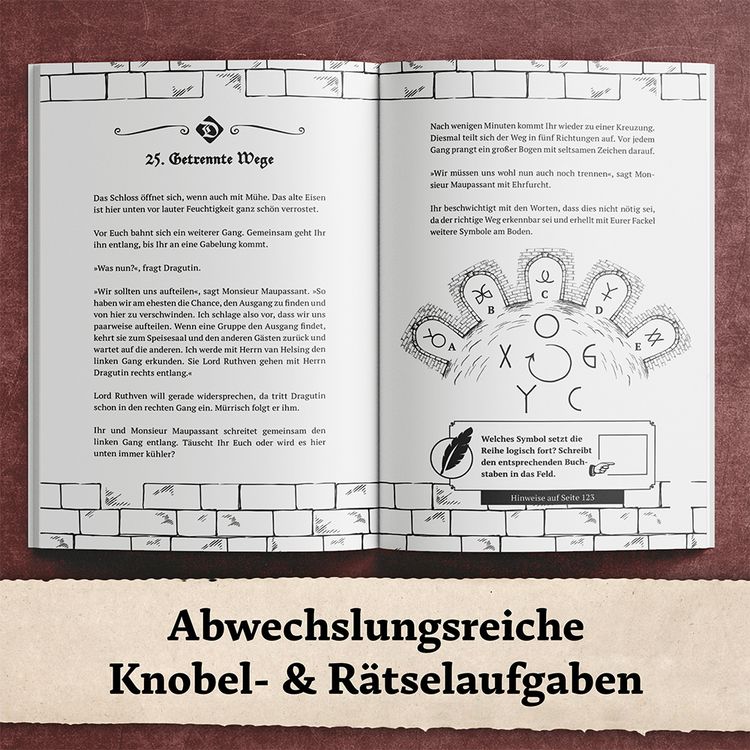 Produktbild: Das R&auml;tselbuch des Graf Dracula: Knackt den Code und entkommt dem F&uuml;rsten der Finsternis