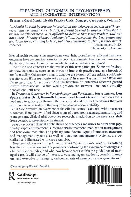 Produktbild: Treatment Outcomes In Psychotherapy And Psychiatric Interventions