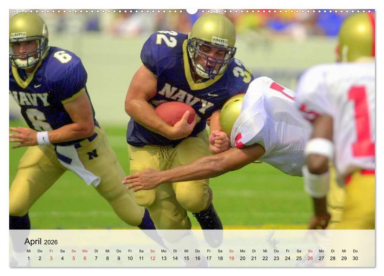 Produktbild: American Football. Nichts f&uuml;r Feiglinge! (hochwertiger Premium Wandkalender 2026 DIN A2 quer), Kunstdruck in Hochglanz