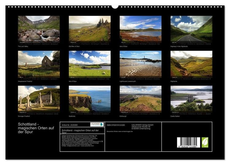 Produktbild: Schottland - magischen Orten auf der Spur (hochwertiger Premium Wandkalender 2026 DIN A2 quer), Kunstdruck in Hochglanz