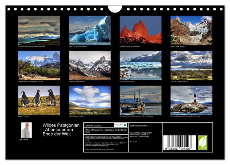 Produktbild: Wildes Patagonien - Abenteuer am Ende der Welt (Wandkalender 2026 DIN A4 quer), CALVENDO Monatskalender