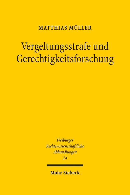 Produktbild: Vergeltungsstrafe und Gerechtigkeitsforschung