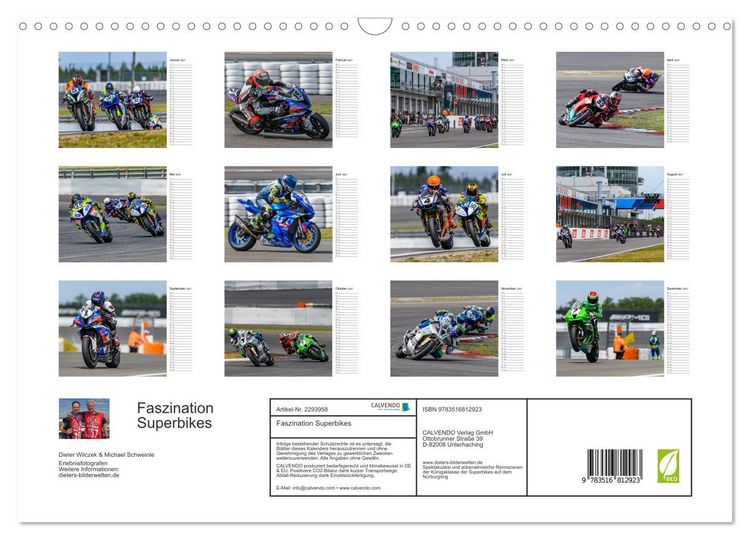 Produktbild: Faszination Superbikes (Wandkalender 2027 DIN A3 quer), CALVENDO Monatskalender