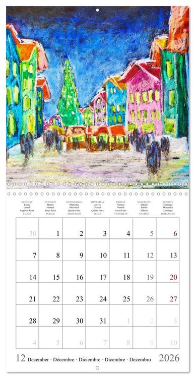 Produktbild: Upper Bavaria Art - Painted pictures from the south of Germany (Wall Calendar 2026 12 &times; 12 Inch) CALVENDO 12 Month Wall Calendar