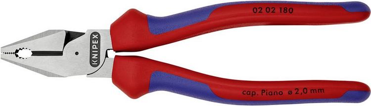Produktbild: Knipex 02 02 180 Werkstatt Kraft-Kombizange 180mm DIN ISO 5746
