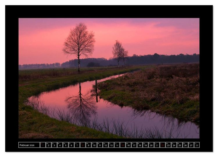 Produktbild: Lichtlandschaft Worpswede (hochwertiger Premium Wandkalender 2026 DIN A2 quer), Kunstdruck in Hochglanz
