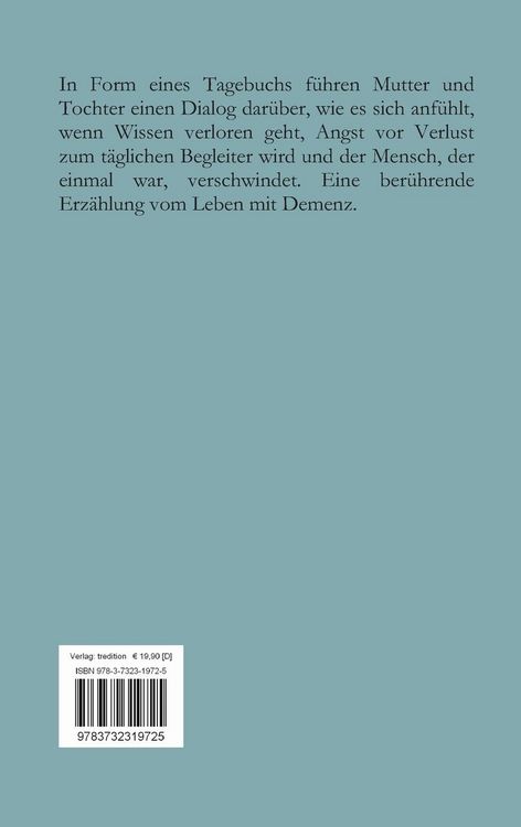 Produktbild: Tagebuch des Vergessens