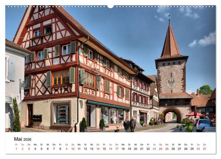 Produktbild: Gengenbach - romantisches Kleinod im Schwarzwald (hochwertiger Premium Wandkalender 2026 DIN A2 quer), Kunstdruck in Hochglanz
