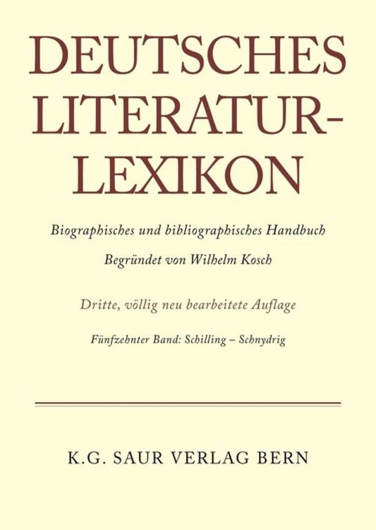 Produktbild: Deutsches Literatur-Lexikon / Schilling - Schnydrig