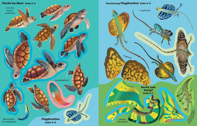 Produktbild: Die gro&szlig;e Sticker-Tierwelt: Reptilien