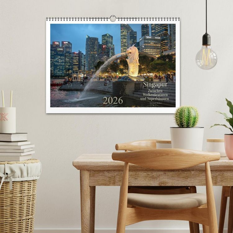 Produktbild: Singapur: Zwischen Wolkenkratzern und Superb&auml;umen (Wandkalender 2026 DIN A3 quer), CALVENDO Monatskalender