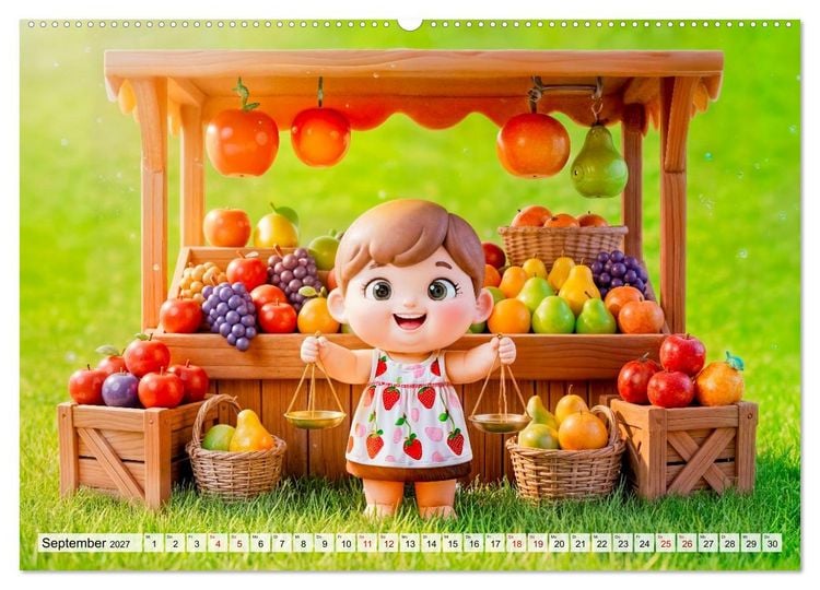 Produktbild: Kinder‑Sternzeichen - Fr&ouml;hlicher und bunter Kalender (Wandkalender 2027 DIN A2 quer), CALVENDO Monatskalender