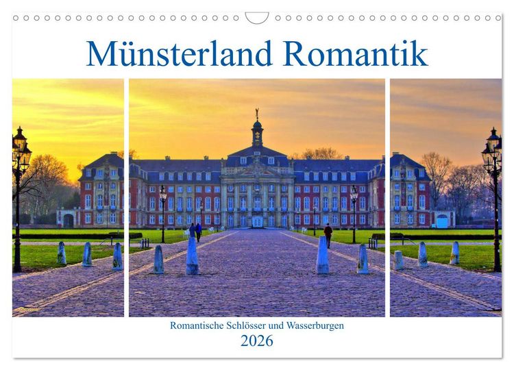 Produktbild: M&uuml;nsterland Romantik - Romantische Schl&ouml;sser und Wasserburgen (Wandkalender 2026 DIN A3 quer), CALVENDO Monatskalender