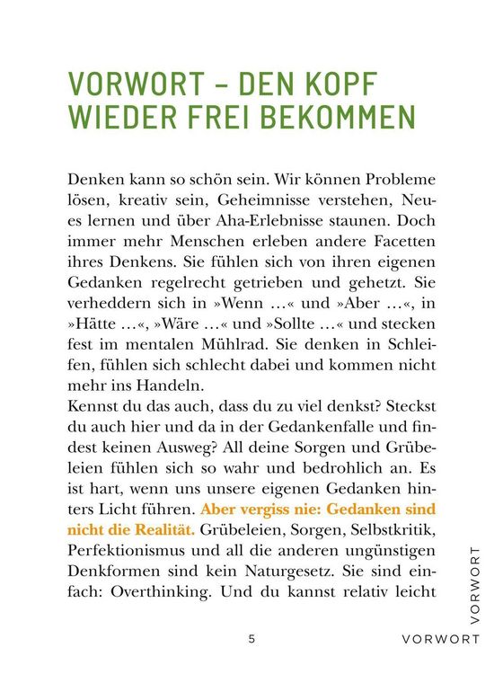 Produktbild: Die 1-Minuten-Strategie gegen Overthinking