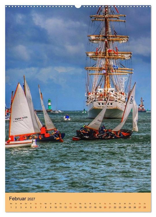 Produktbild: SAIL Rostock-Warnem&uuml;nde. Du bist so sch&ouml;n (Wandkalender 2027 DIN A2 hoch), CALVENDO Monatskalender