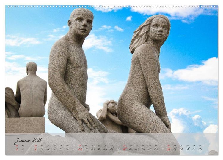 Produktbild: Vigeland (Wandkalender 2026 DIN A2 quer), CALVENDO Monatskalender