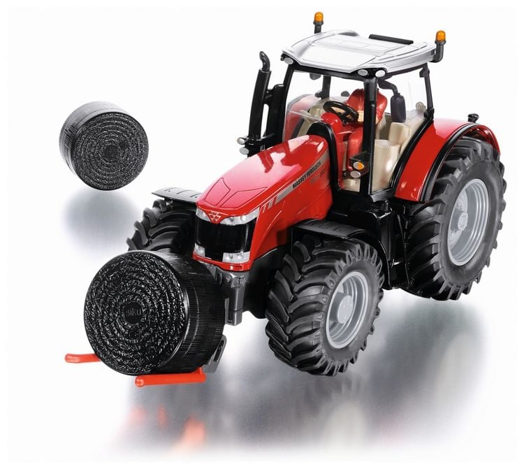 Siku Farmer 8614 - Massey Ferguson MF8680, Traktor mit Ballengabel