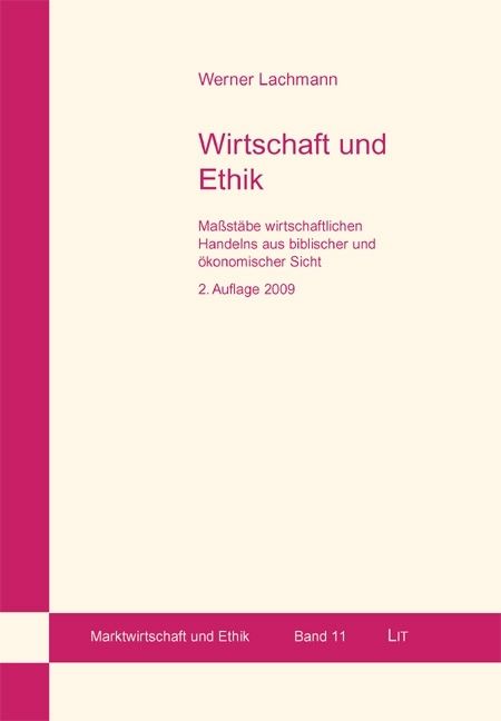 Produktbild: Lachmann, W: Wirtschaft und Ethik. 2. Auflage