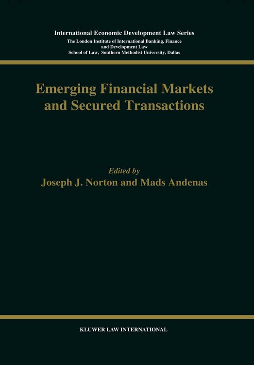 Produktbild: Emerging Financial Markets and Secured Transactions