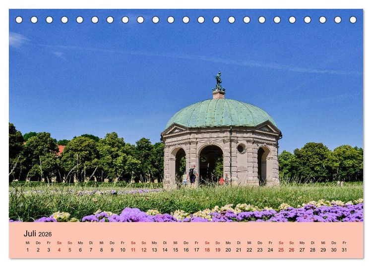 Produktbild: M&uuml;nchen - Unterwegs in der bayrischen Landeshauptstadt (Tischkalender 2026 DIN A5 quer), CALVENDO Monatskalender
