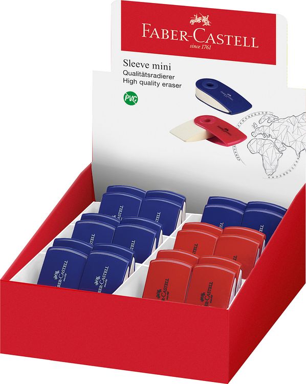Produktbild: Radierer Sleeve Mini rot/blau