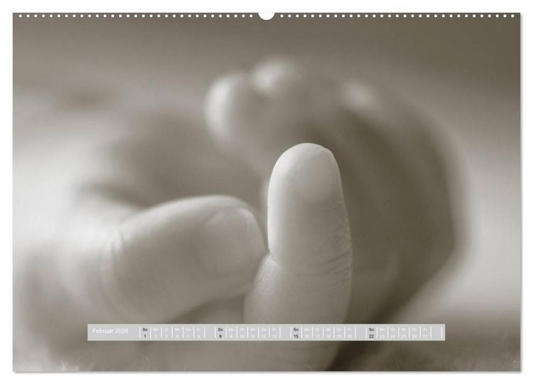Produktbild: ...so winzig - Babykalender (hochwertiger Premium Wandkalender 2026 DIN A2 quer), Kunstdruck in Hochglanz