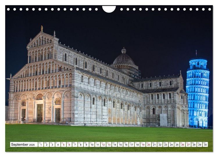 Produktbild: Tuscan cities on the road - Travel along the Florence-Pisa-Livorno freeway (Wall Calendar 2026 DIN A4 landscape), CALVENDO 12 Month Wall Calendar