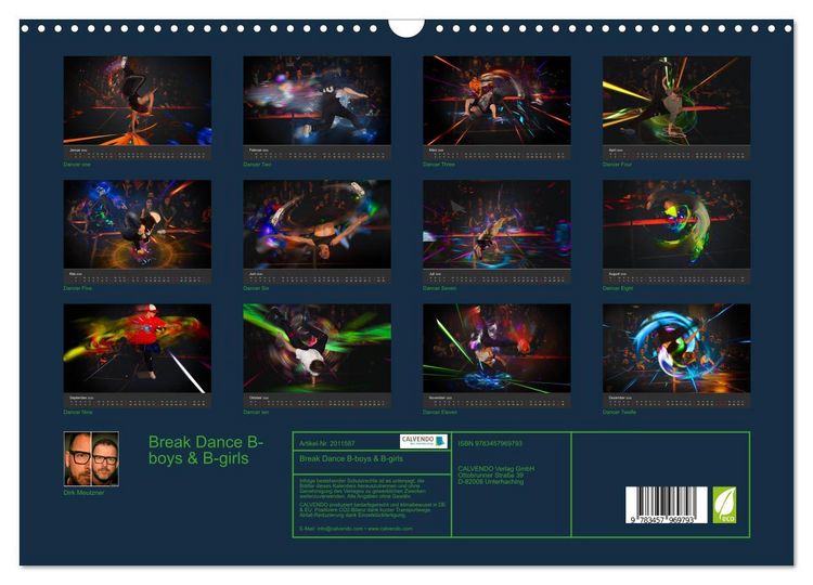 Produktbild: Break Dance B-boys & B-girls (Wandkalender 2026 DIN A3 quer), CALVENDO Monatskalender