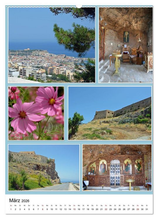 Produktbild: Kreta - Historische St&auml;dte und Bilderbuchd&ouml;rfer (Wandkalender 2026 DIN A2 hoch), CALVENDO Monatskalender